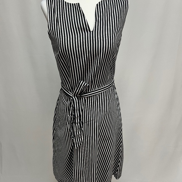 LOFT Dresses & Skirts - Loft Black and White Striped Dress